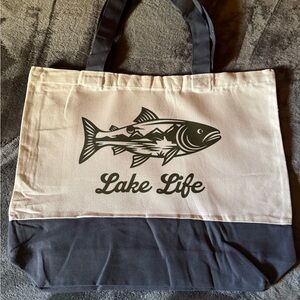Custom Tote Bag - Colored base - Reusable - Lake Life